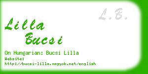 lilla bucsi business card
